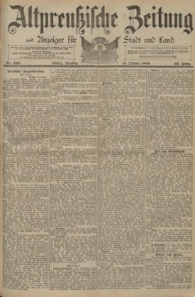 Altpreussische Zeitung, Nr. 240 Dienstag 14 Oktober 1890, 42. Jahrgang