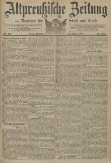 Altpreussische Zeitung, Nr. 241 Mittwoch 15 Oktober 1890, 42. Jahrgang