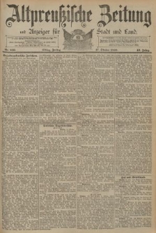 Altpreussische Zeitung, Nr. 243 Freitag 17 Oktober 1890, 42. Jahrgang
