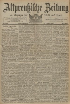 Altpreussische Zeitung, Nr. 244 Sonnabend 18 Oktober 1890, 42. Jahrgang