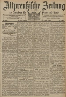Altpreussische Zeitung, Nr. 246 Dienstag 21 Oktober 1890, 42. Jahrgang