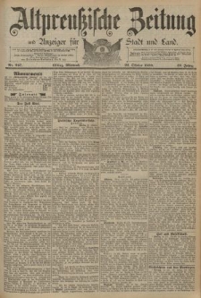 Altpreussische Zeitung, Nr. 247 Mittwoch 22 Oktober 1890, 42. Jahrgang