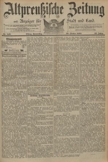 Altpreussische Zeitung, Nr. 248 Donnerstag 23 Oktober 1890, 42. Jahrgang