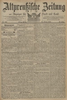 Altpreussische Zeitung, Nr. 249 Freitag 24 Oktober 1890, 42. Jahrgang