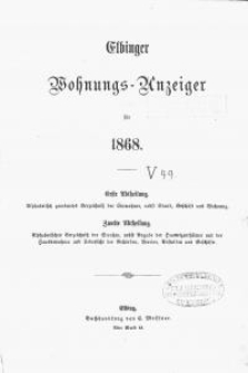 Elbinger Wohnungs-Anzeiger für 1868