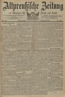 Altpreussische Zeitung, Nr. 261 Freitag 7 November 1890, 42. Jahrgang