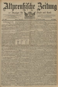 Altpreussische Zeitung, Nr. 262 Sonnabend 8 November 1890, 42. Jahrgang