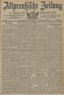 Altpreussische Zeitung, Nr. 267 Freitag 14 November 1890, 42. Jahrgang