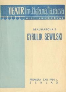 Cyrulik sewilski - program teatralny