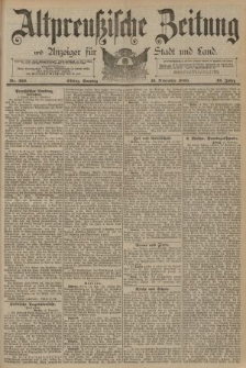 Altpreussische Zeitung, Nr. 269 Sonntag 16 November 1890, 42. Jahrgang