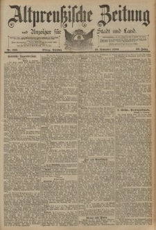 Altpreussische Zeitung, Nr. 270 Dienstag 18 November 1890, 42. Jahrgang
