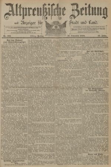 Altpreussische Zeitung, Nr. 273 Freitag 21 November 1890, 42. Jahrgang