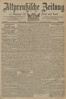 Altpreussische Zeitung, Nr. 279 Freitag 28 November 1890, 42. Jahrgang