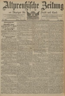 Altpreussische Zeitung, Nr. 284 Donnerstag 4 Dezember 1890, 42. Jahrgang