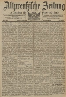 Altpreussische Zeitung, Nr. 292 Sonnabend 13 Dezember 1890, 42. Jahrgang