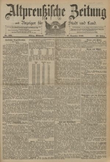 Altpreussische Zeitung, Nr. 295 Mittwoch 17 Dezember 1890, 42. Jahrgang