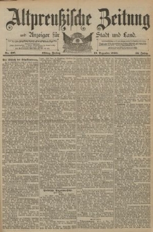 Altpreussische Zeitung, Nr. 297 Freitag 19 Dezember 1890, 42. Jahrgang
