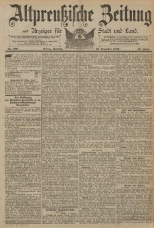 Altpreussische Zeitung, Nr. 299 Sonntag 21 Dezember 1890, 42. Jahrgang