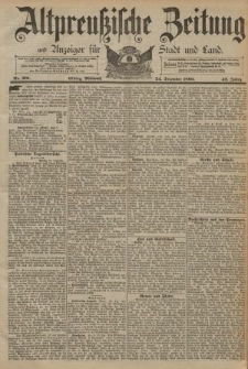 Altpreussische Zeitung, Nr. 301 Mittwoch 24 Dezember 1890, 42. Jahrgang