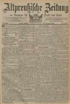 Altpreussische Zeitung, Nr. 303 Freitag 26 Dezember 1890, 42. Jahrgang