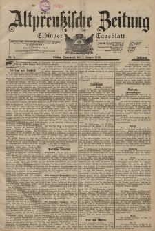 Altpreussische Zeitung, Nr. 1 Sonnabend 1 Januar 1898, 50. Jahrgang