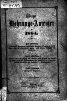 Elbinger Wohnungs-Anzeiger für 1884