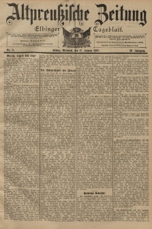Altpreussische Zeitung, Nr. 9 Mittwoch 12 Januar 1898, 50. Jahrgang