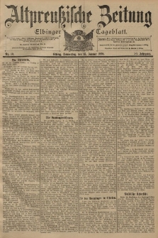 Altpreussische Zeitung, Nr. 10 Donnerstag 13 Januar 1898, 50. Jahrgang