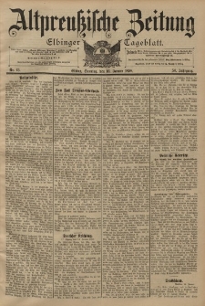 Altpreussische Zeitung, Nr. 13 Sonntag 16 Januar 1898, 50. Jahrgang