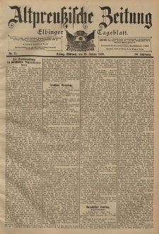 Altpreussische Zeitung, Nr. 15 Mittwoch 19 Januar 1898, 50. Jahrgang