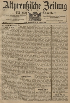 Altpreussische Zeitung, Nr. 16 Donnerstag 20 Januar 1898, 50. Jahrgang