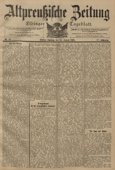 Altpreussische Zeitung, Nr. 20 Dienstag 25 Januar 1898, 50. Jahrgang