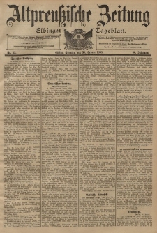 Altpreussische Zeitung, Nr. 25 Sonntag 30 Januar 1898, 50. Jahrgang