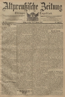 Altpreussische Zeitung, Nr. 32 Dienstag 8 Februar 1898, 50. Jahrgang