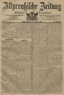 Altpreussische Zeitung, Nr. 39 Mittwoch 16 Februar 1898, 50. Jahrgang