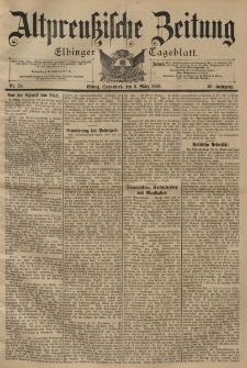 Altpreussische Zeitung, Nr. 54 Sonnabend 5 März 1898, 50. Jahrgang