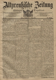 Altpreussische Zeitung, Nr. 56 Dienstag 8 März 1898, 50. Jahrgang