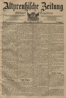 Altpreussische Zeitung, Nr. 61 Sonntag 13 März 1898, 50. Jahrgang