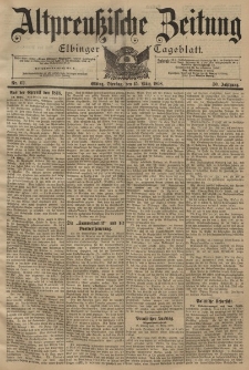 Altpreussische Zeitung, Nr. 62 Dienstag 15 März 1898, 50. Jahrgang