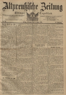 Altpreussische Zeitung, Nr. 63 Mittwoch 16 März 1898, 50. Jahrgang