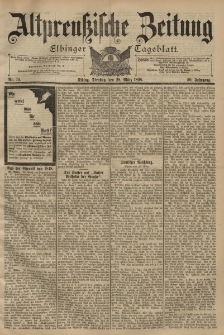 Altpreussische Zeitung, Nr. 74 Dienstag 28 März 1898, 50. Jahrgang