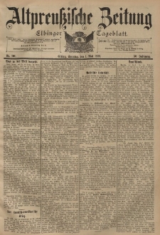 Altpreussische Zeitung, Nr. 101 Sonntag 1 Mai 1898, 50. Jahrgang