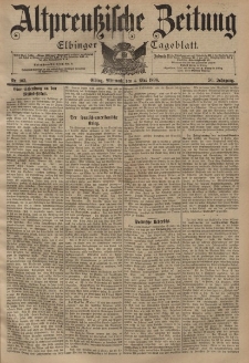 Altpreussische Zeitung, Nr. 103 Mittwoch 4 Mai 1898, 50. Jahrgang