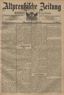 Altpreussische Zeitung, Nr. 104 Donnerstag 5 Mai 1898, 50. Jahrgang