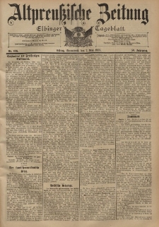Altpreussische Zeitung, Nr. 106 Sonnabend 7 Mai 1898, 50. Jahrgang