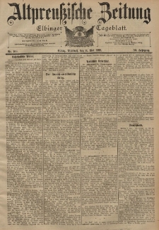 Altpreussische Zeitung, Nr. 109 Mittwoch 11 Mai 1898, 50. Jahrgang