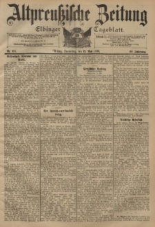 Altpreussische Zeitung, Nr. 110 Donnerstag 12 Mai 1898, 50. Jahrgang