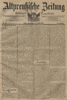 Altpreussische Zeitung, Nr. 112 Sonnabend 14 Mai 1898, 50. Jahrgang
