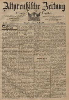 Altpreussische Zeitung, Nr. 116 Donnerstag 19 Mai 1898, 50. Jahrgang
