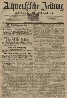 Altpreussische Zeitung, Nr. 120 Mittwoch 25 Mai 1898, 50. Jahrgang